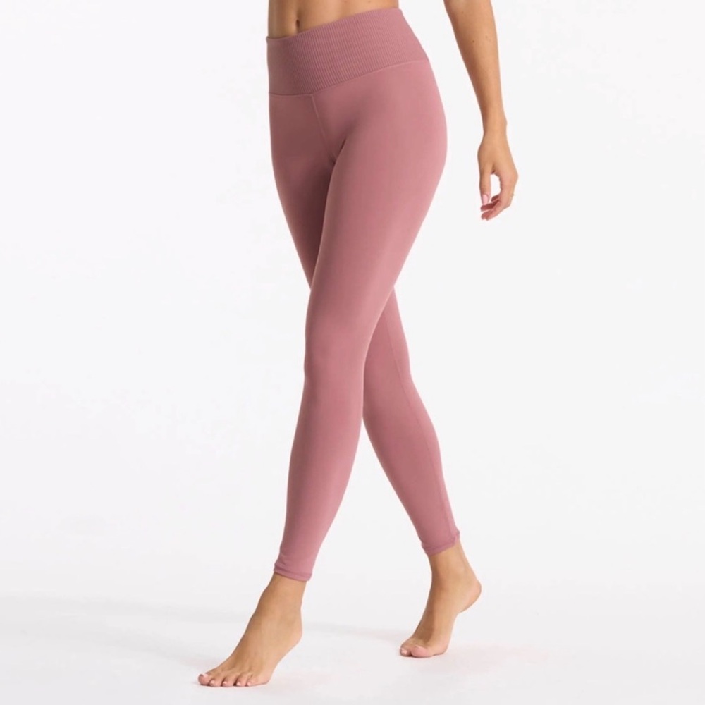 Vuori Rib Studio Legging High Rise Marsala Pink